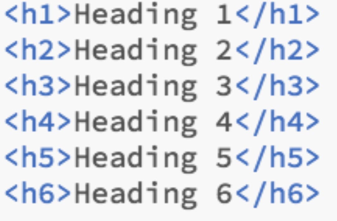 Headings: